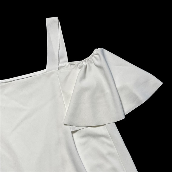 Mango Suit White Cold Shoulder Mini Dress 6 - Picture 3 of 8